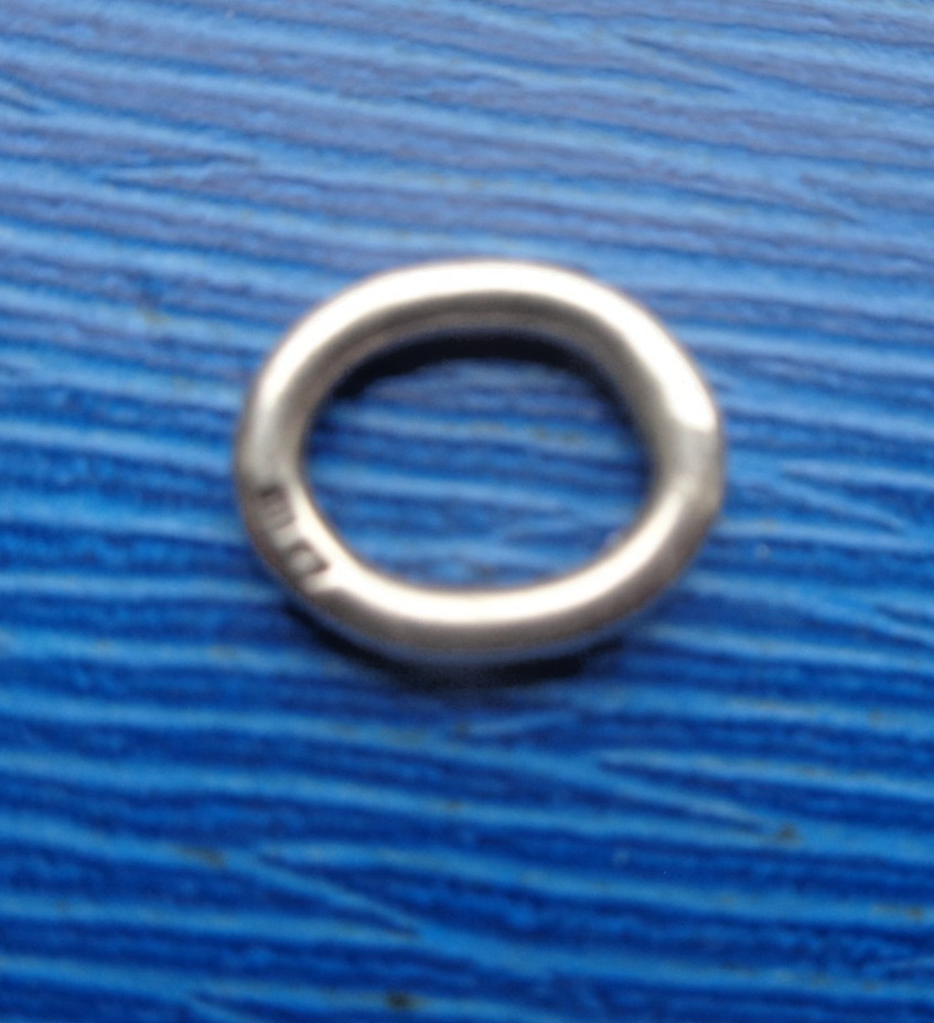 Sterling Silver RING Fastener for Bracelet Chain etc Victorian hm 1896 1.0 gram