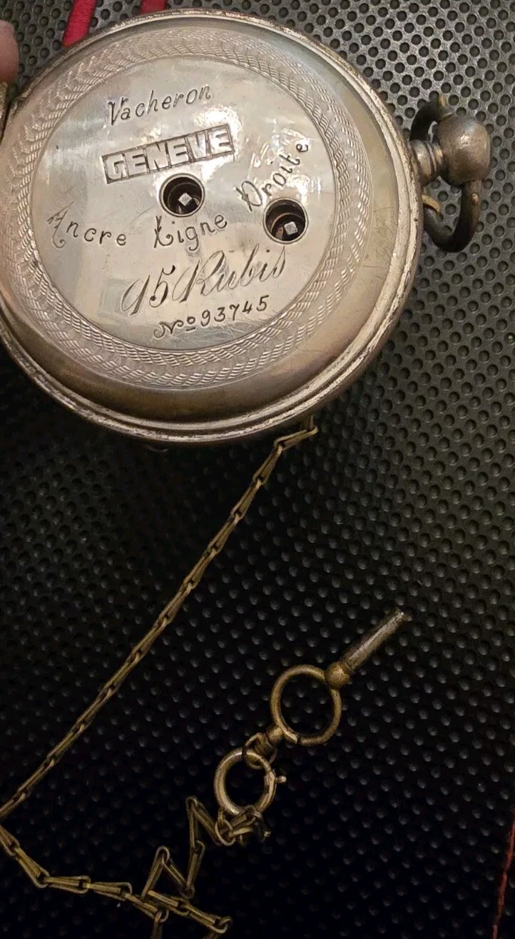 RARE ANTIQUE VACHERON POCKET watch Circa 1800 Geneve TRAIN ENGRAVED