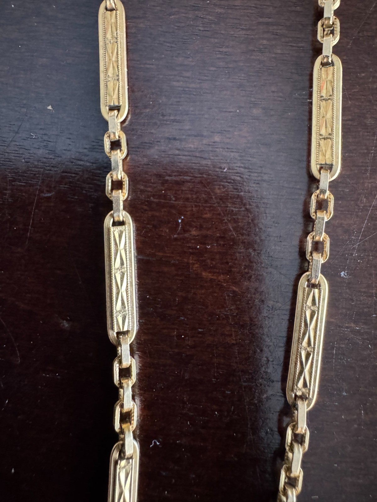 FINE VINTAGE 13 INCH 1/20TH 12K YELLOW GOLD FILLED RECORD POCKET WATCH CHAIN