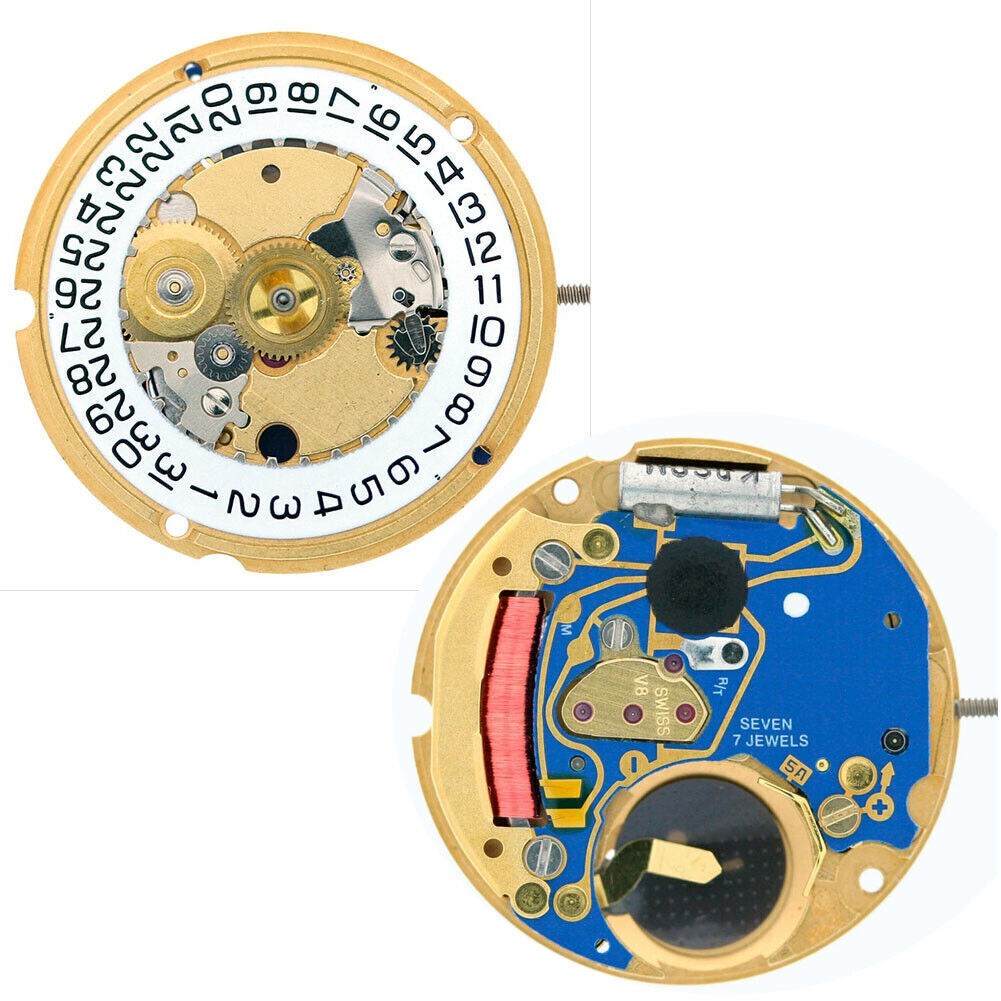 ETA 956.412 Watch Quartz Movement Swiss Made Movement 3 Hands Date At 3/6
