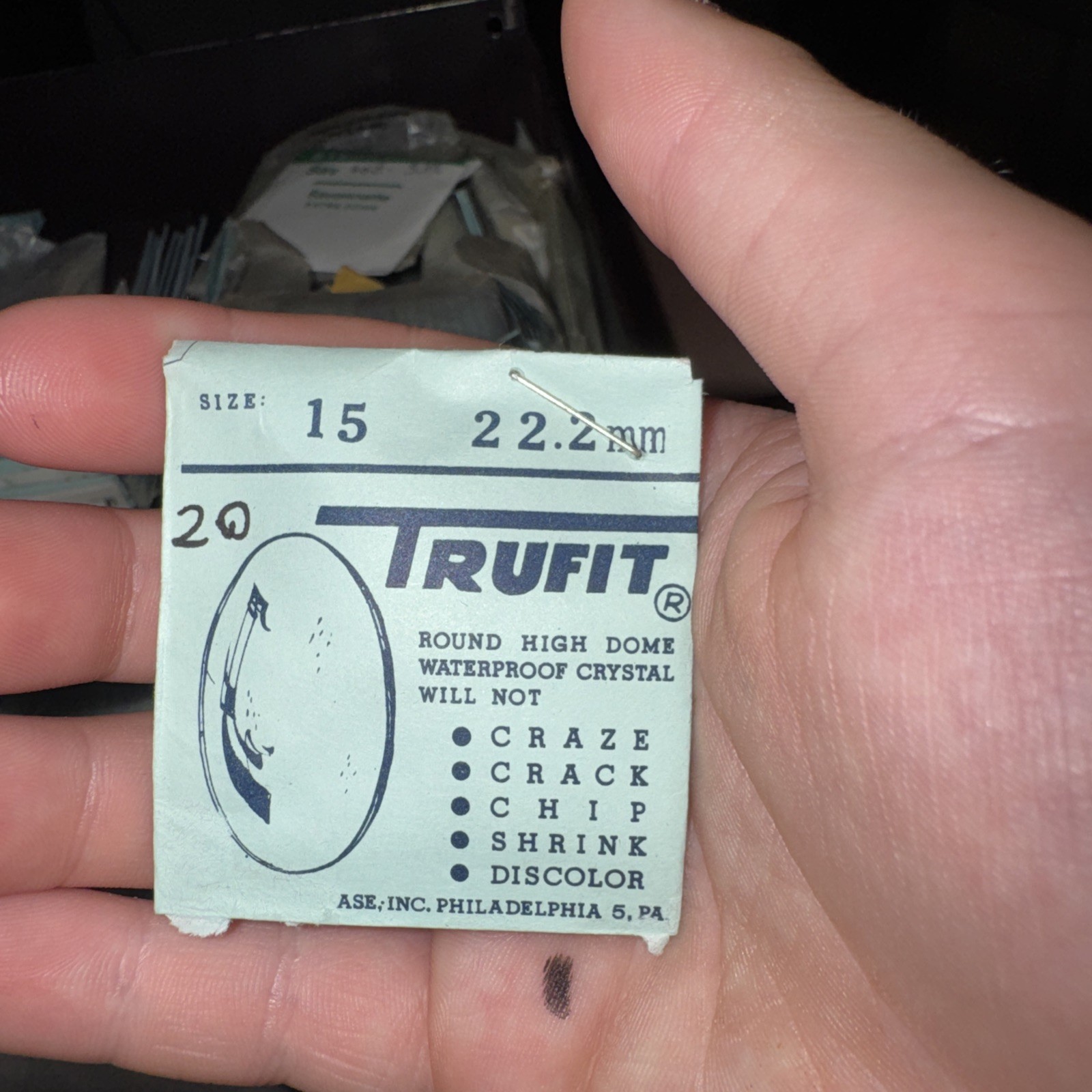 Trufit Watch Crystal Size 15 22.2mm