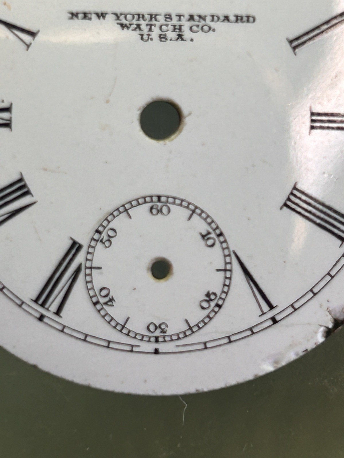 New York Standard Watch Co. USA – Pocket Watch Dial – 34mm