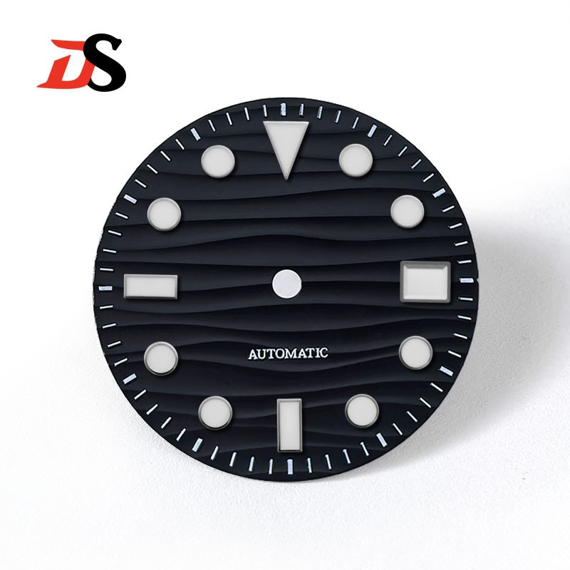 28.5mm Wave Dial YM Sub BGW9 C3 Lume NH35 Movement Water Ripples Date