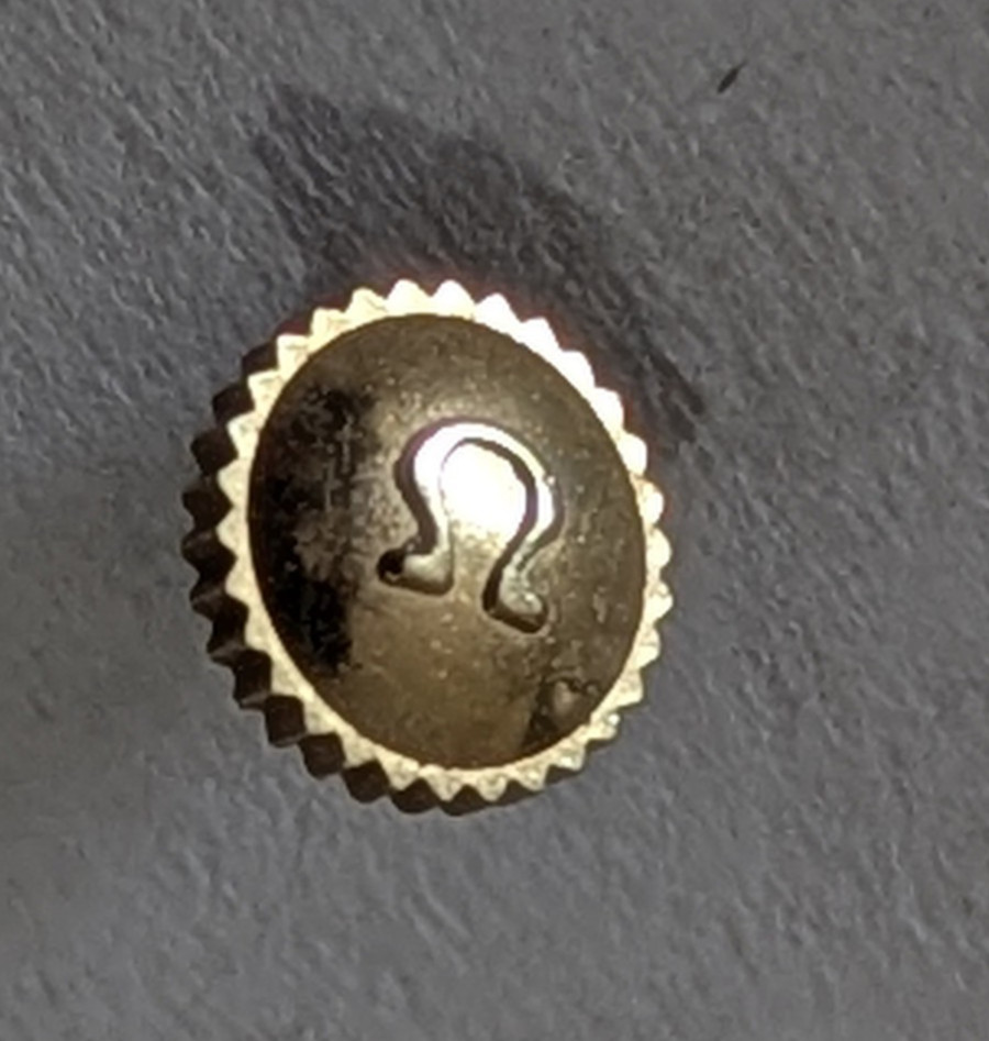 Vintage Original Omega Watch Gold Crown Logo Signed #6 Tap / 5.20mm – Crown Only