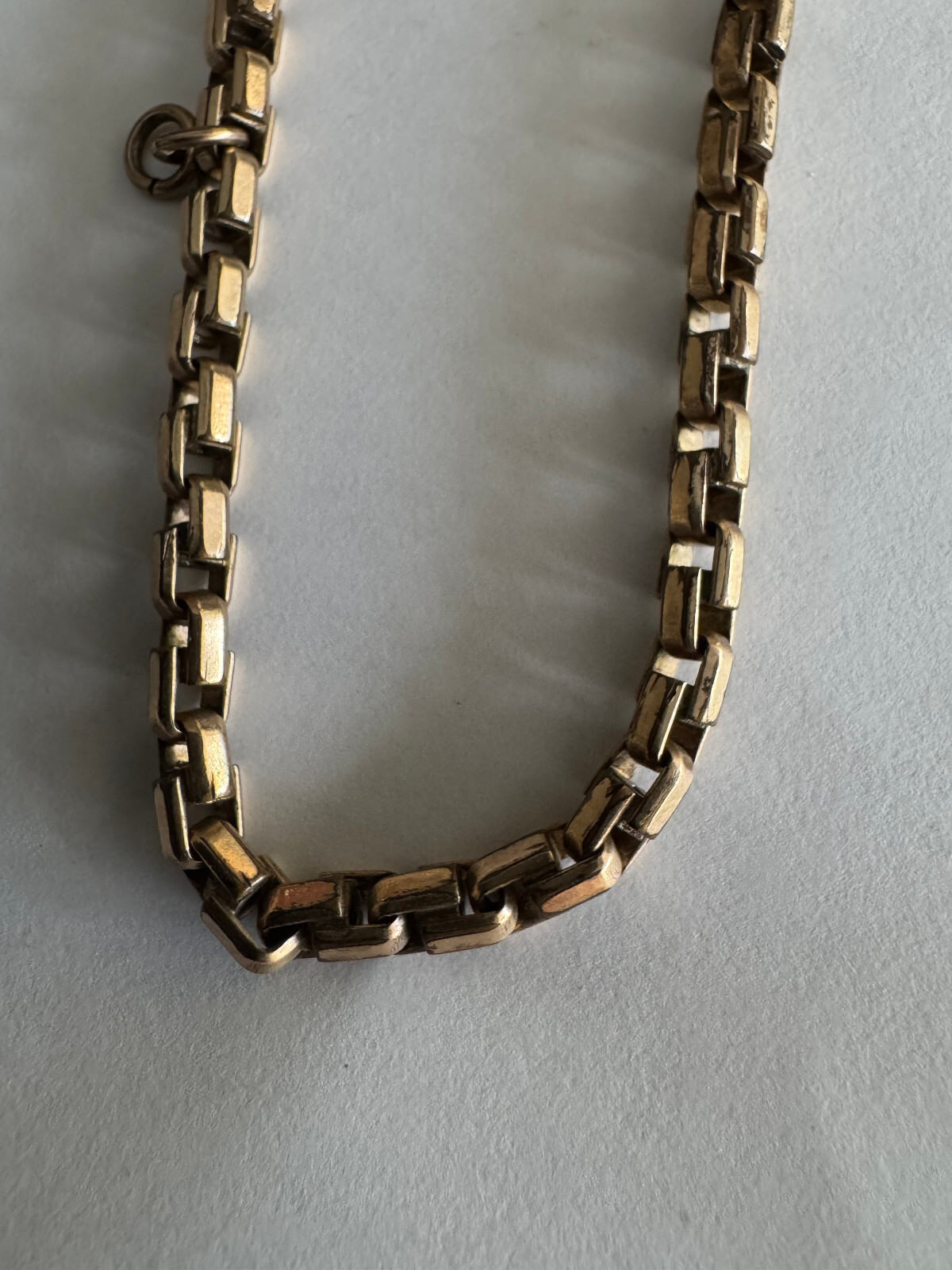 BIG & HEAVY VINTAGE 12 INCH SIMMONS POCKET WATCH CHAIN GOLD FILLED WITH T- BAR