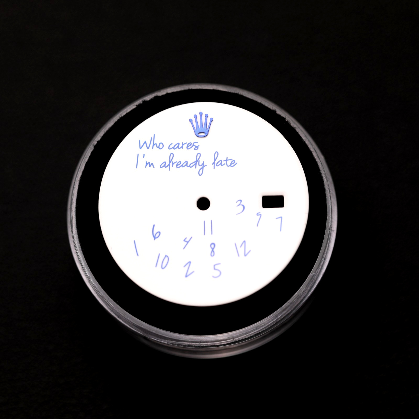 Rolex 36mm Custom “Who Cares I’m Already Late” Dial for Datejust Watches