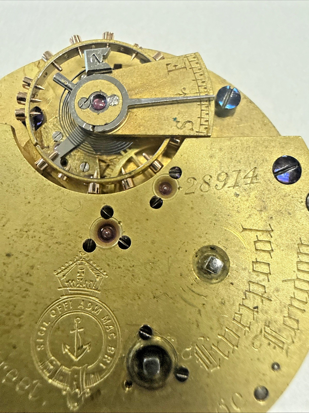 J.Sewell 30 Cornhill Royal Exchange Antique English Pocket Watch Mvt,Dial,Hands