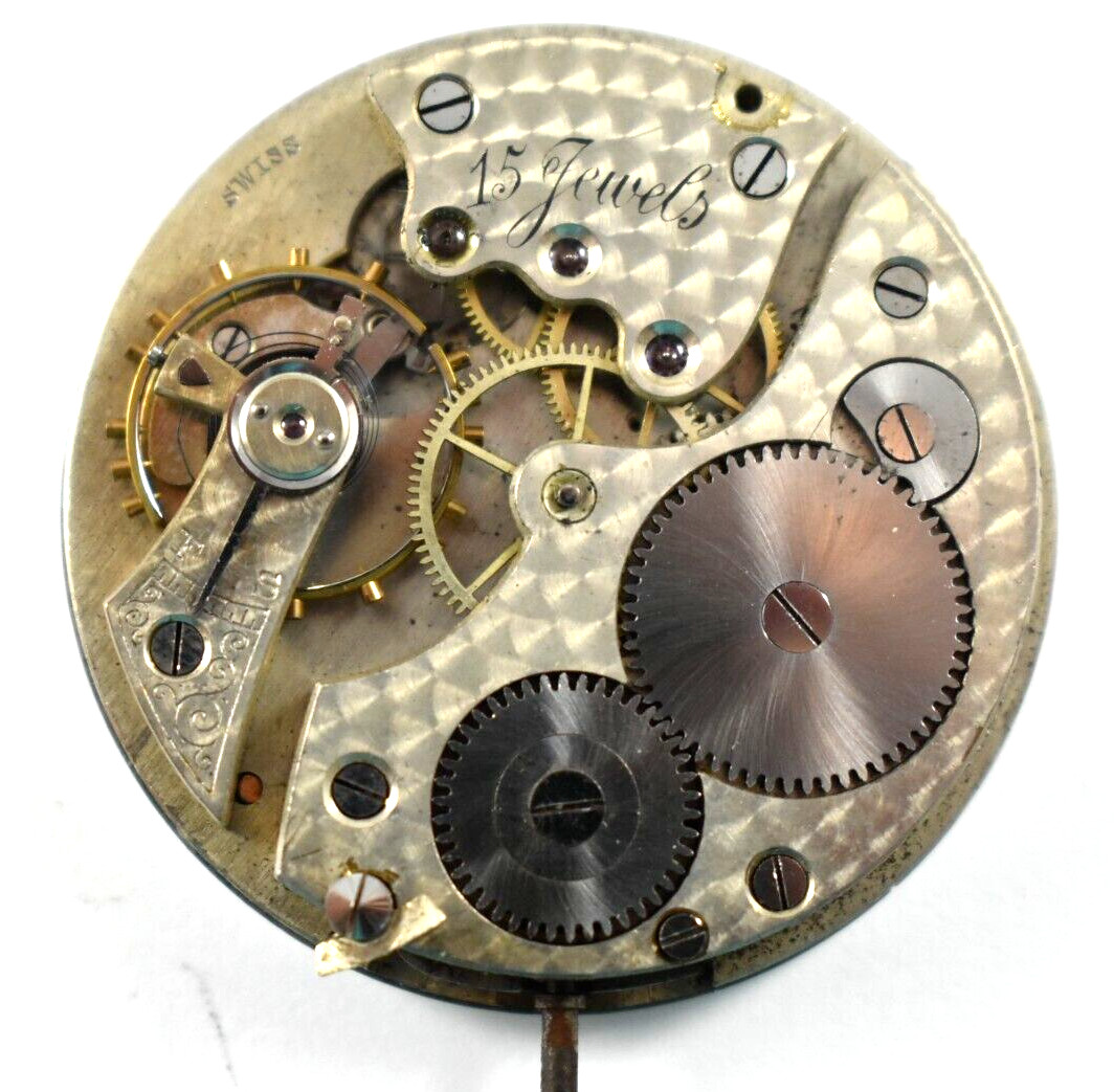 Vintage Swiss Made Unbranded 12s OF Private Label Pocket Watch Movement lot.fc