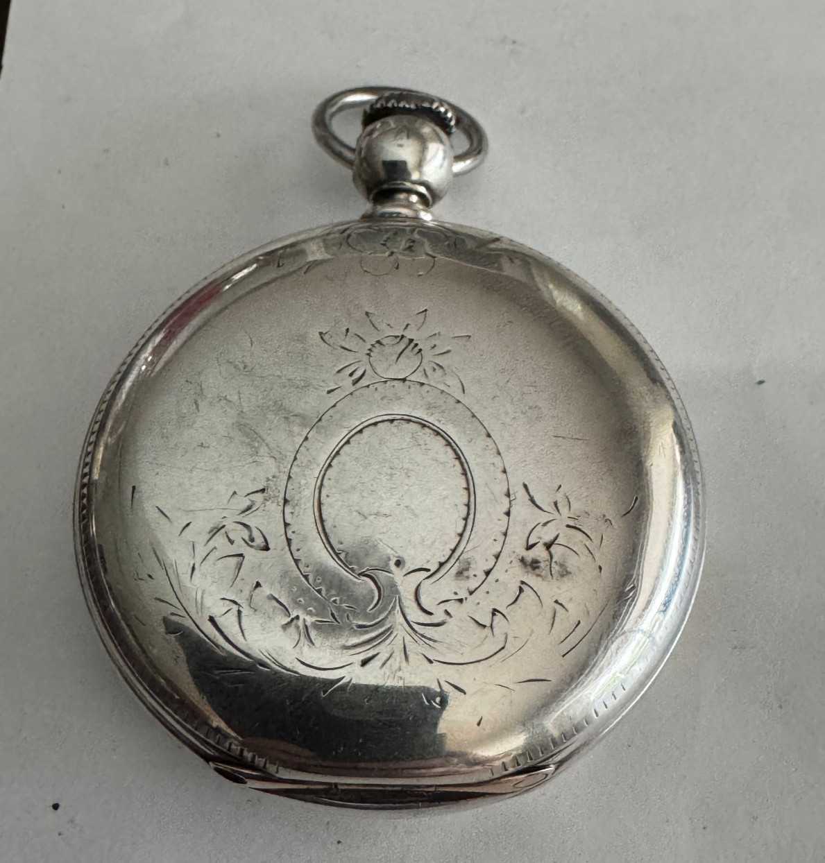 VINTAGE BIG 4OZ DUEBER COIN SILVER HUNTING POCKET WATCH CASE KEY WIND/ KEY SET
