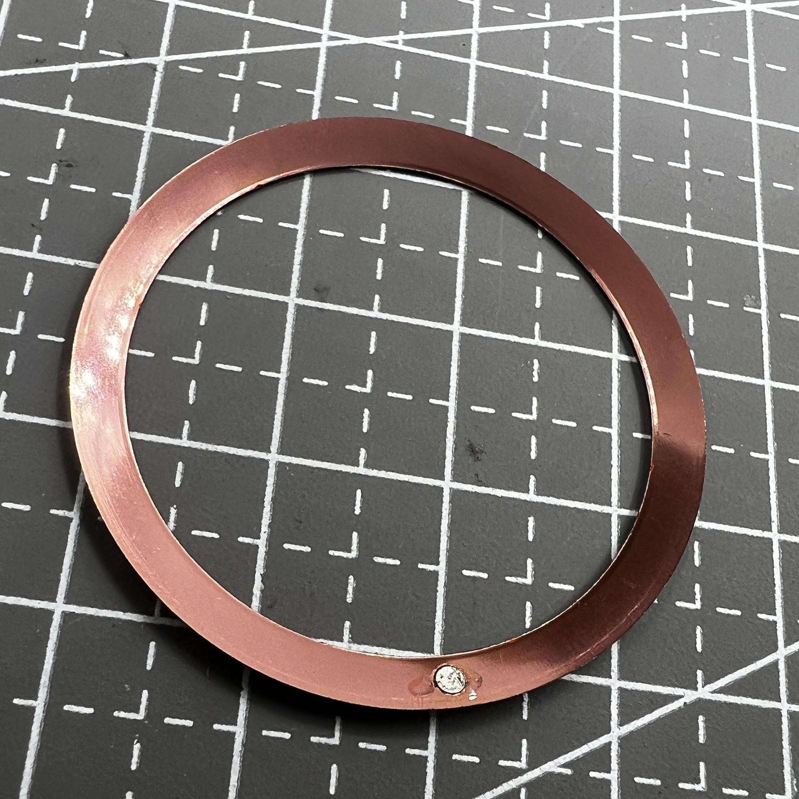 36.5*30.8mm Vintage Aluminum Alloy Slope Green Luminous Brown Watch Bezel