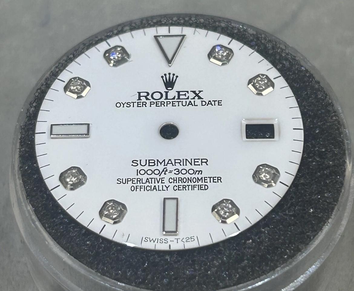 Rolex Submariner Date 40mm Custom White Diamond Lume Dial 16610 168000 16800