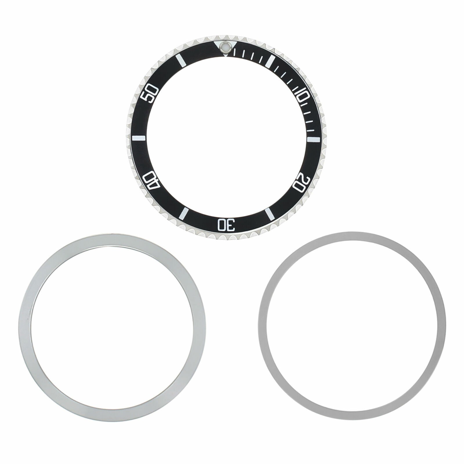 ROTATING BEZEL+ INSERT INSTALLED FOR ROLEX SUBMARINER 5508 5512 5513 1680 BLACK