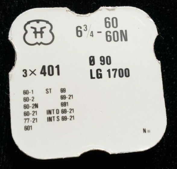 Font 60, font 69 font 69-21 watch Stem, unopened, standard 60