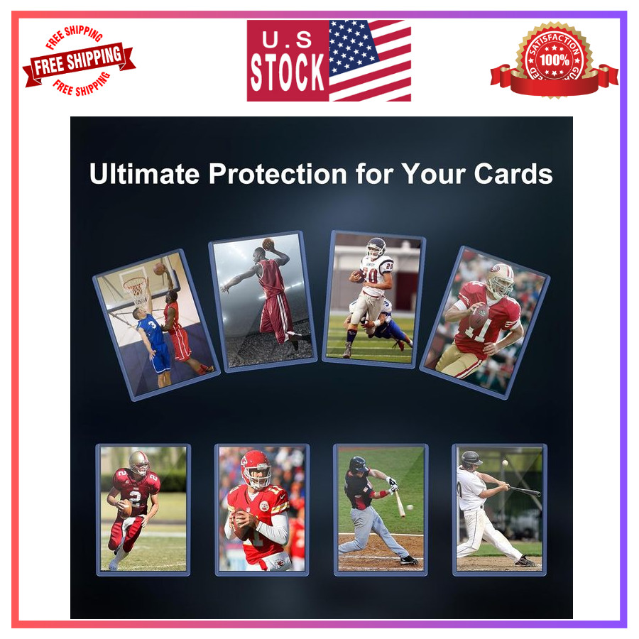 Premium 3×4 Card Top Loaders Set 500 Card Sleeves & 500 Clear Sleeves