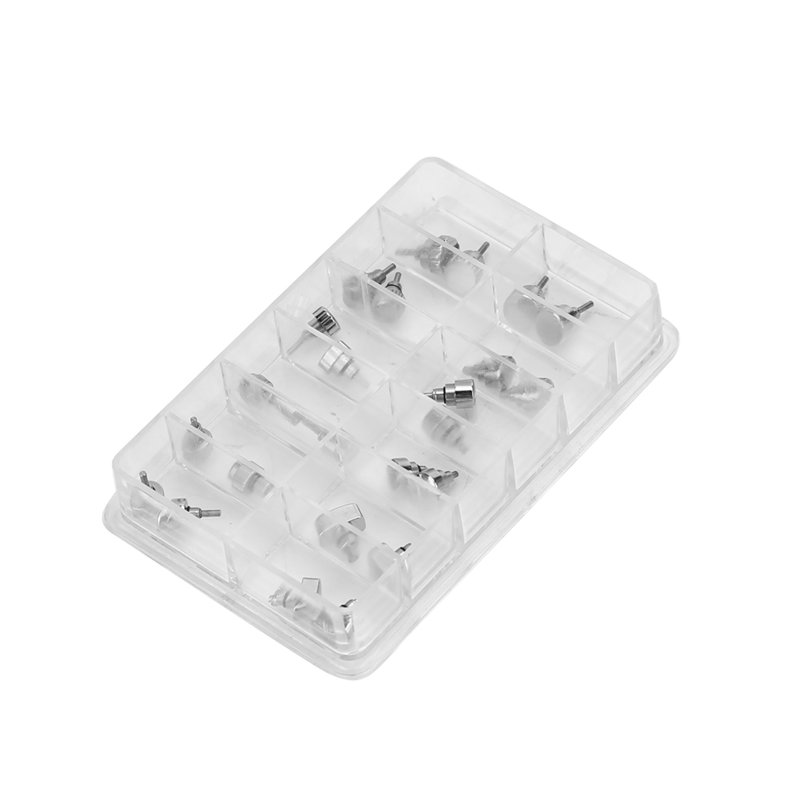 24Pcs Stainless Steel Watch Push Press Button Assortment Watchmaker Repair Kit B