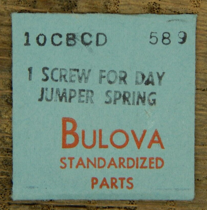Genuine Bulova 10CBCD 589 Screw for Day Jumper Spring Watch part NEW OLD STOCK