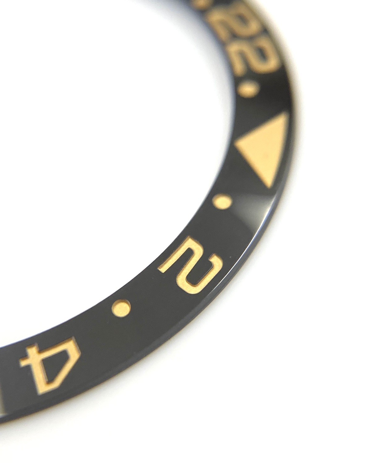 Black/Gold Ceramic Bezel Insert for Rolex GMT-Master II 116718LN & 116713LN