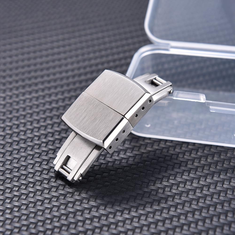 16mm 18mm New Double Click Fold Butterfly Buckle Fast Release CTS Steel Brush