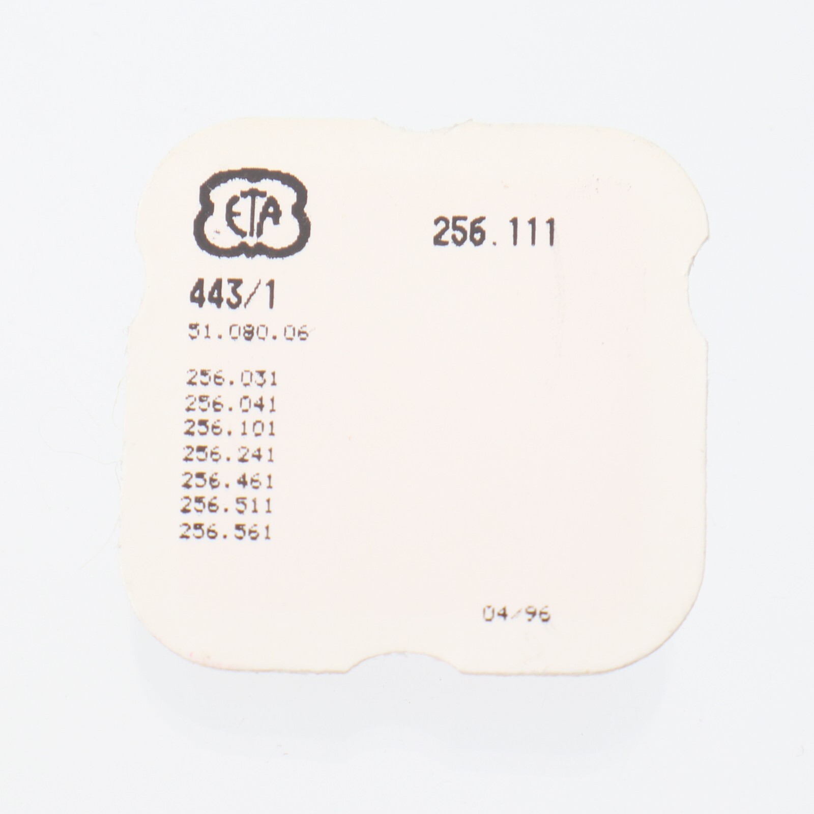 Genuine ETA 256.111 Set Lever Detent Watch Part #443/1 NOS 51.080 Sealed (G5D13)