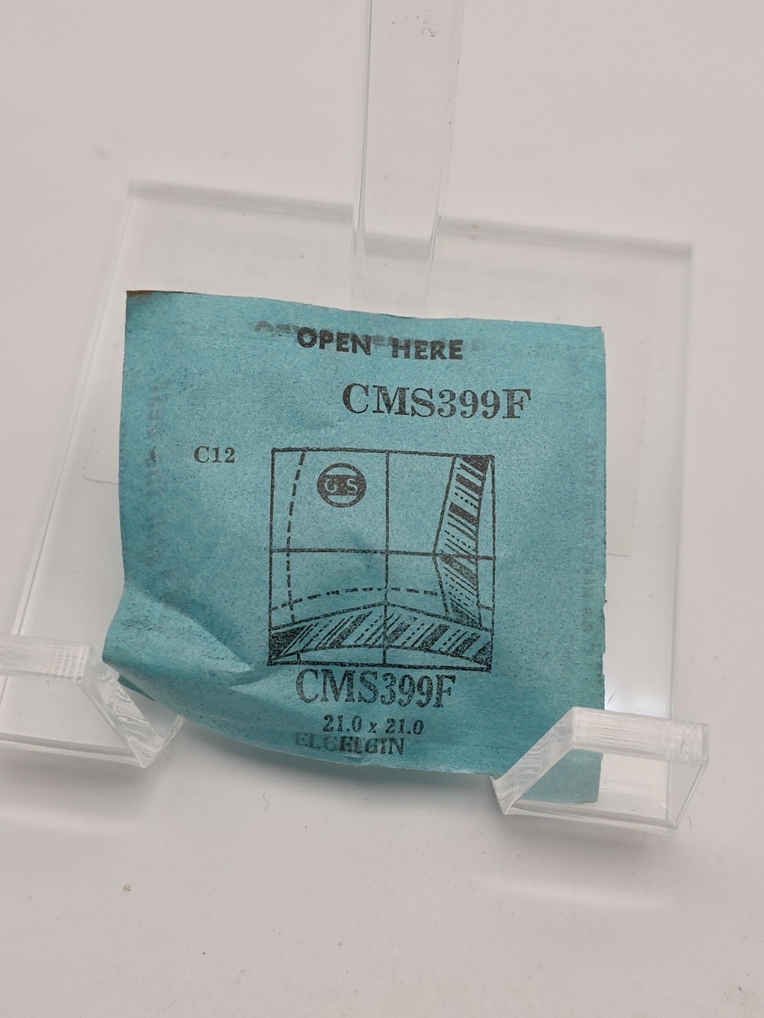 G-S Watch Crystal CMS399F Elgin Gruen 425/621 21.0X21.0