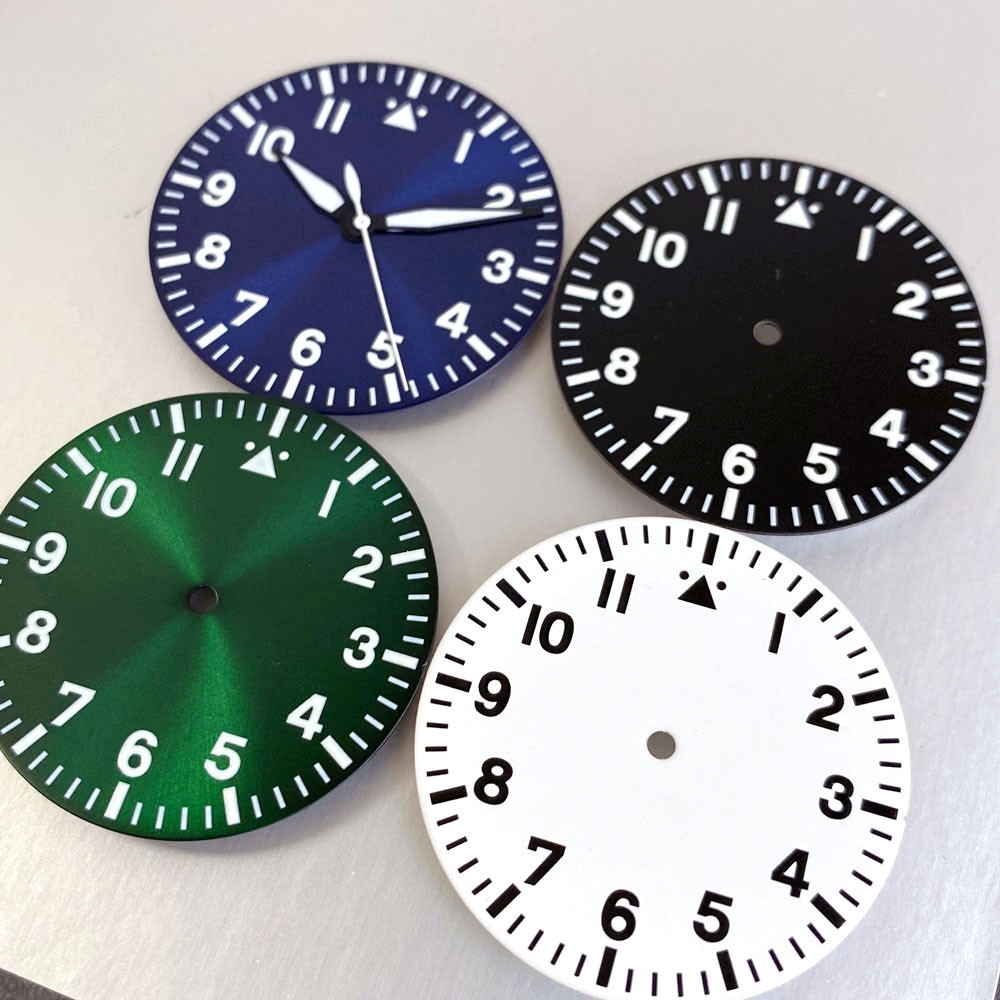 39mm Pilot Watch Accessories Case+Dial+Hands Fit NH35 Miyota8215 ETA2824 PT5000