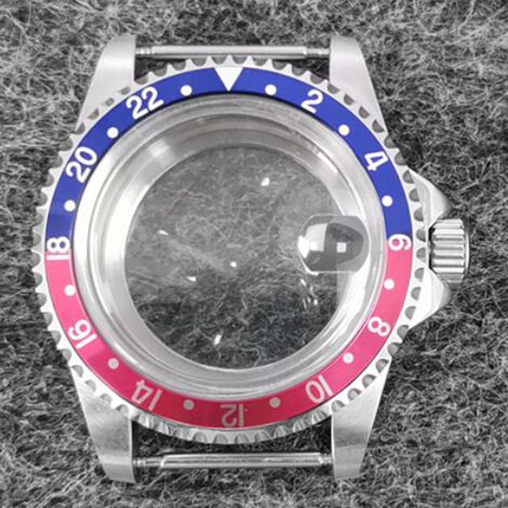 For NH35/36 Movement 39.5MM Vintage Magnifier Fine Steel Watch Case