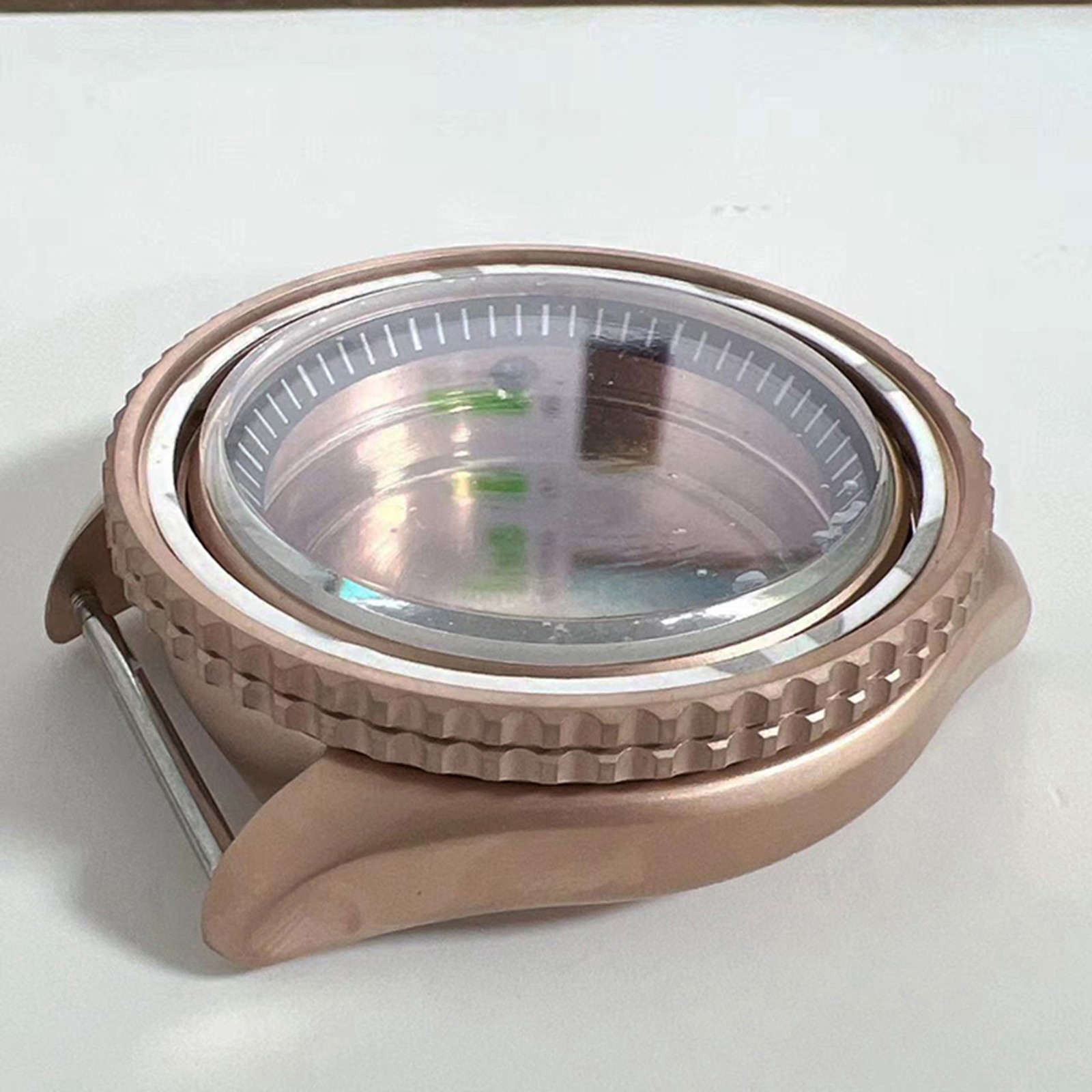 41.5mm Stainless Steel Rose Gold Watch Case For NH35/NH36/4R Movement