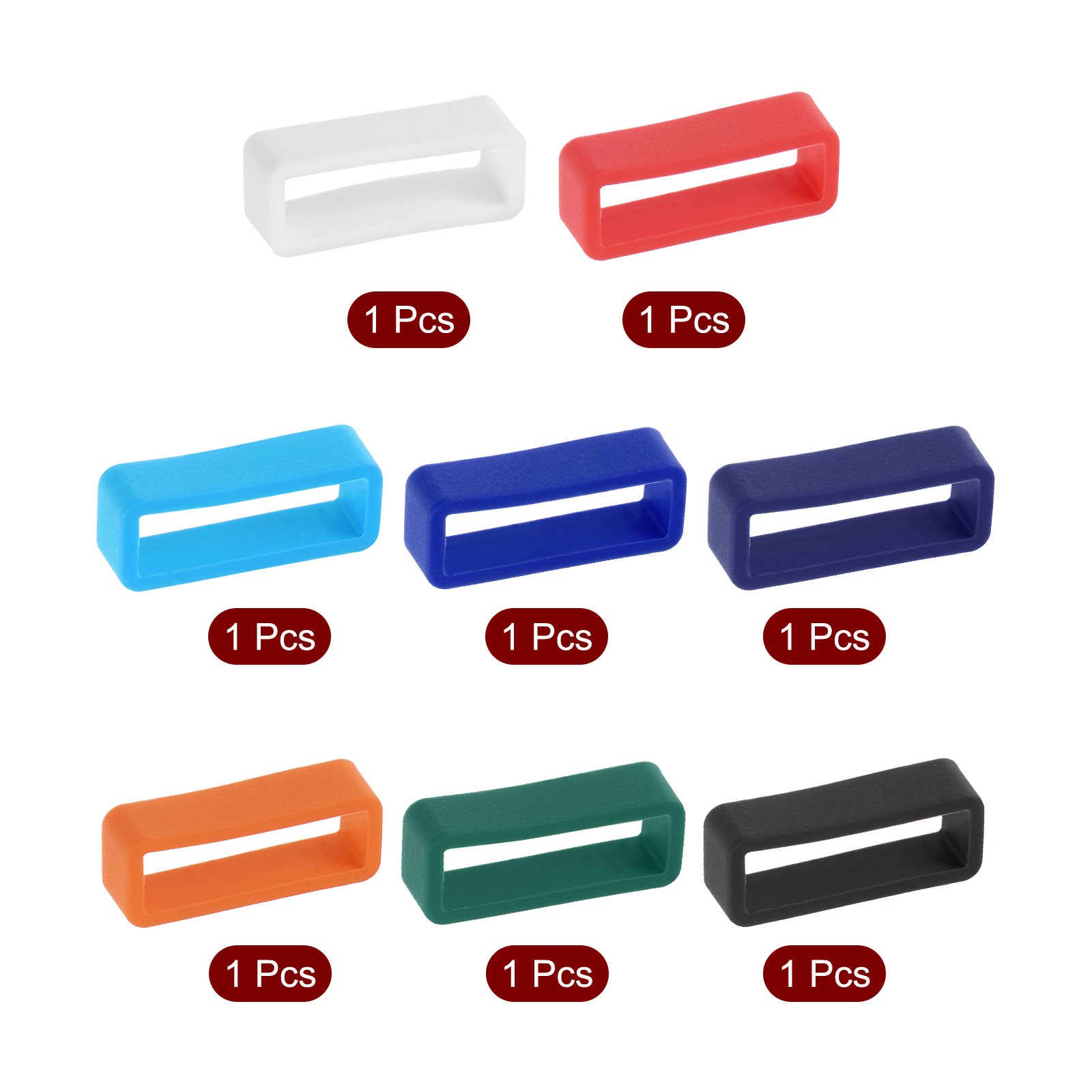 Watch Band Strap Watch Retainers for 22mm Width Watch Band Mix Color 8Pcs