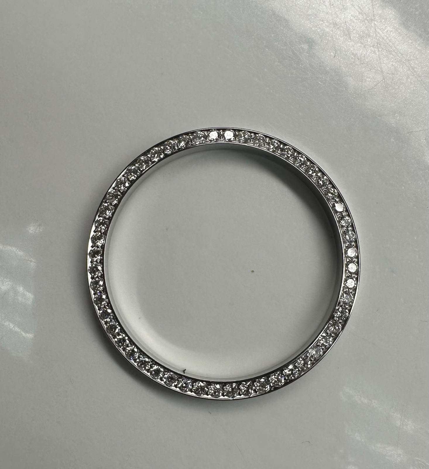 Custom Diamond Bezel 1.05 CT’. Set in Stainless Steel For Rolex Men’s 36MM Date
