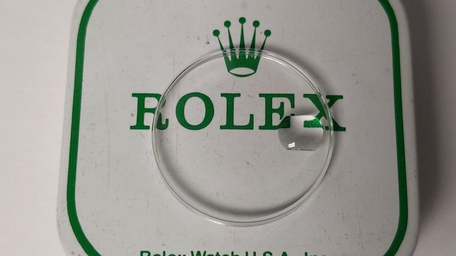 Genuine Rolex 25 111 date window Crystal acrylic 29.4mm open with tags, low/no d