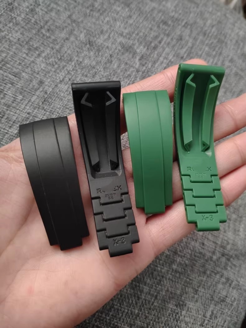 Waterproof Silicone Rubber Watch Strap Folding Clasp Wristwatch Replacement Band