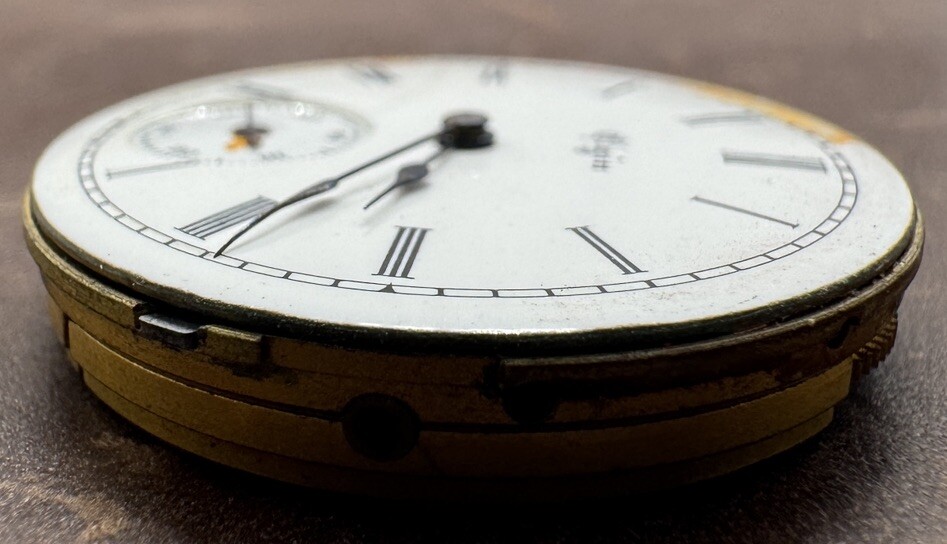 Vintage ELGIN GRADE 113 0S 11J Pocket Watch Movement. Good Staff