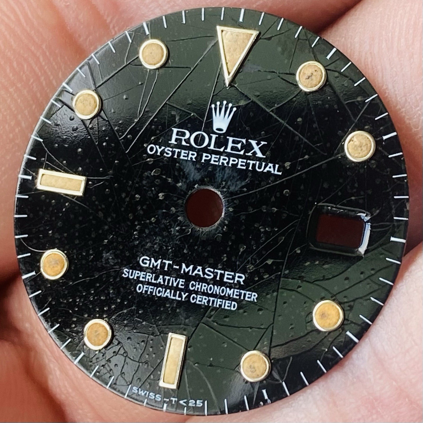 Rolex Rare Spider Transition Dial ” No Date ” For Gmt Master Model Ref 16750