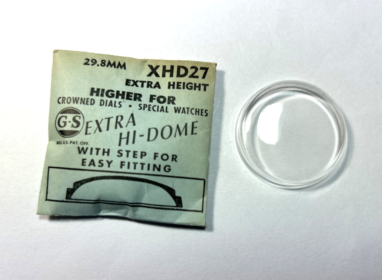 XHD 27 EXTRA HIGH DOME ROUND PLASTIC WATCH CRYSTAL 29.8mm