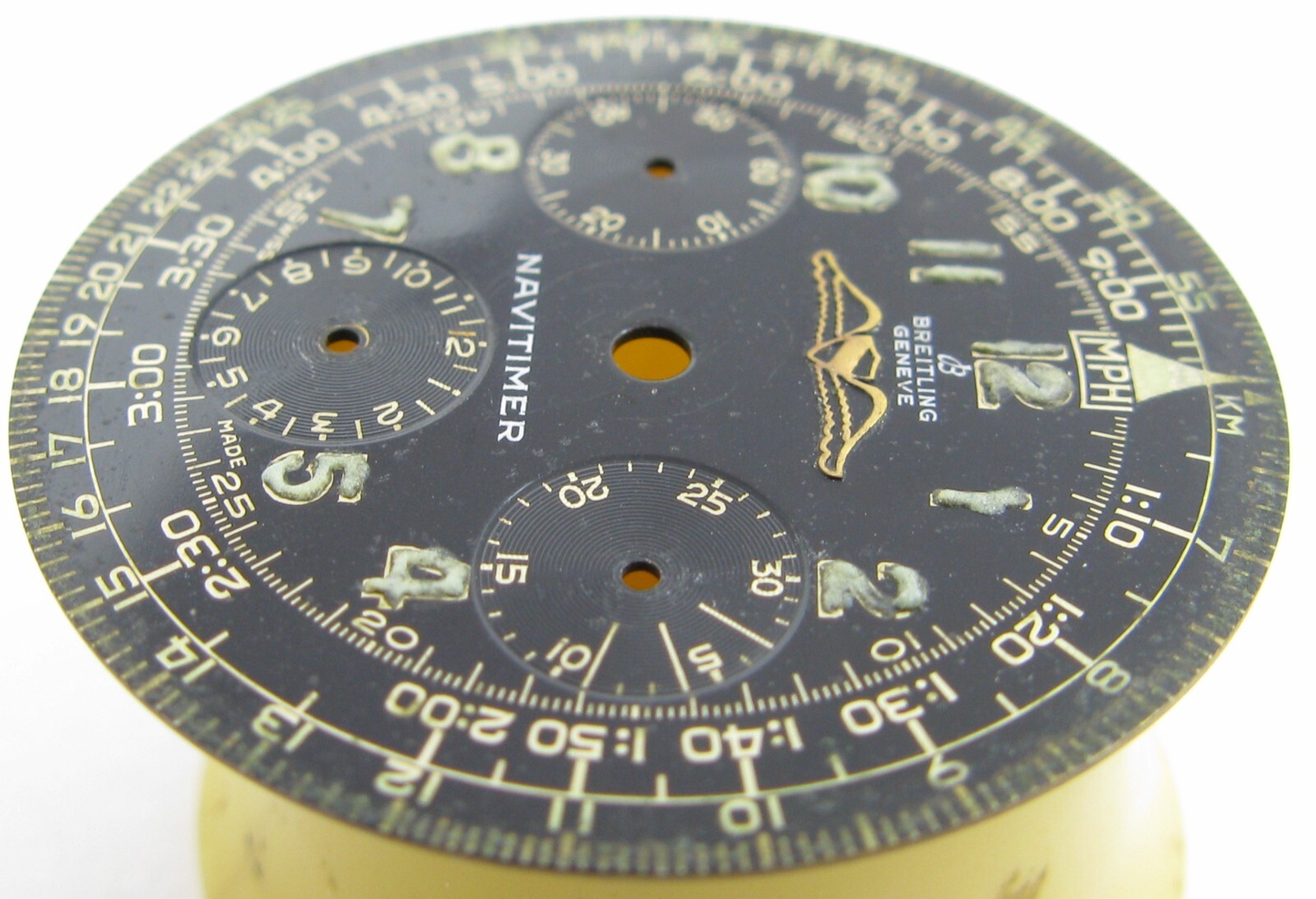 Vintage Dial Breitling Navitimer AOPA 12 Hrs. 3 counters + hands * Val. 178 *