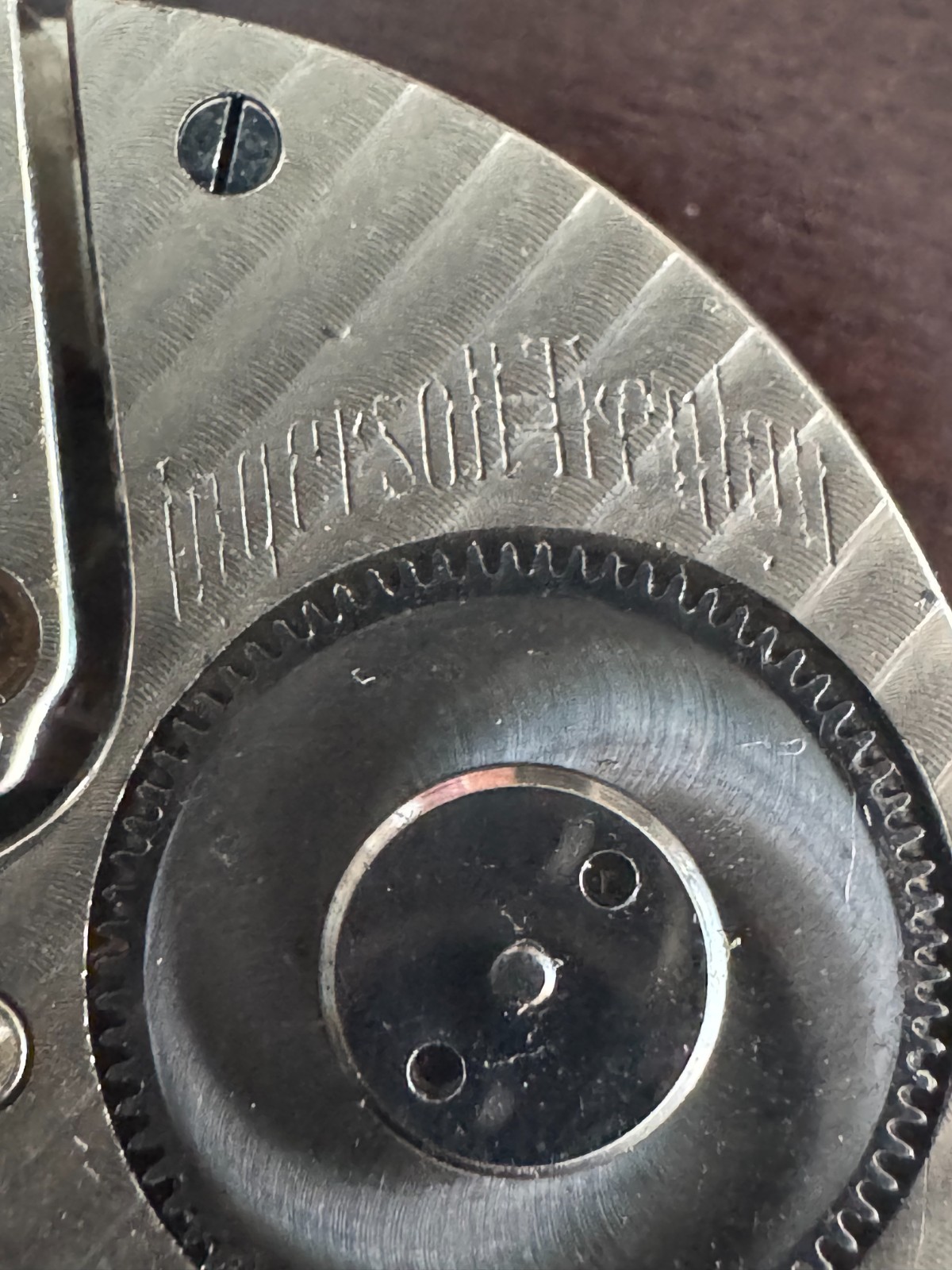VINTAGE 16 SIZE INGERSOLL TRENTON W. CO. POCKET WATCH MOVEMENT NOT RUNNING