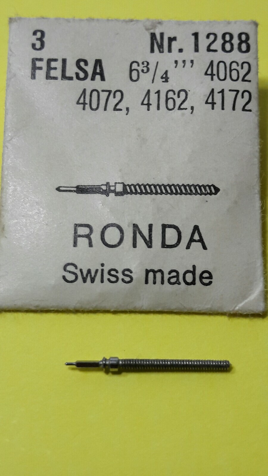 Felsa 4062,4072,4162,4172 Winding Stem #401 Ronda 1288