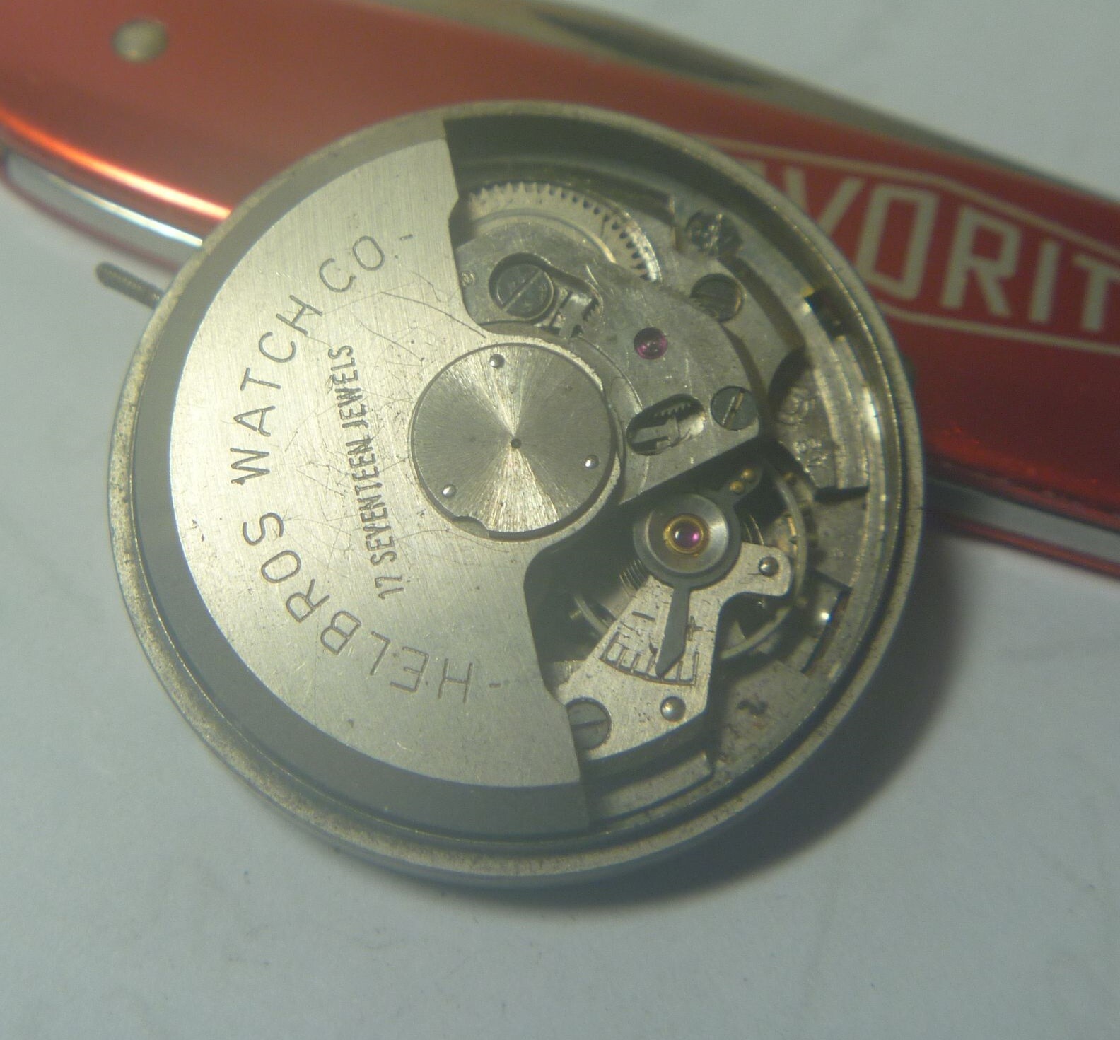1960s Helbros 17 Jewels Gents Selfinding Otero 48 Base Cal Movt & Dial- Parts!