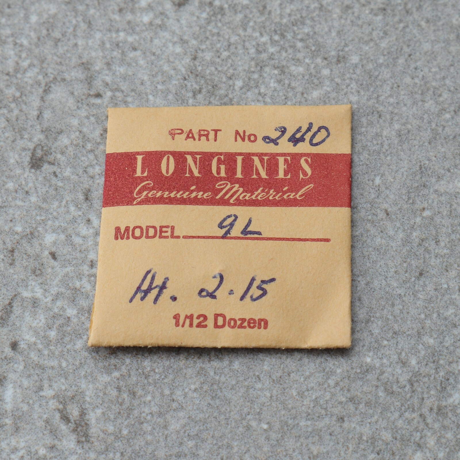 Longines 9L, 9LT Cannon Pinion Watch Part Genuine Height 2.15 Parts (C12D4)