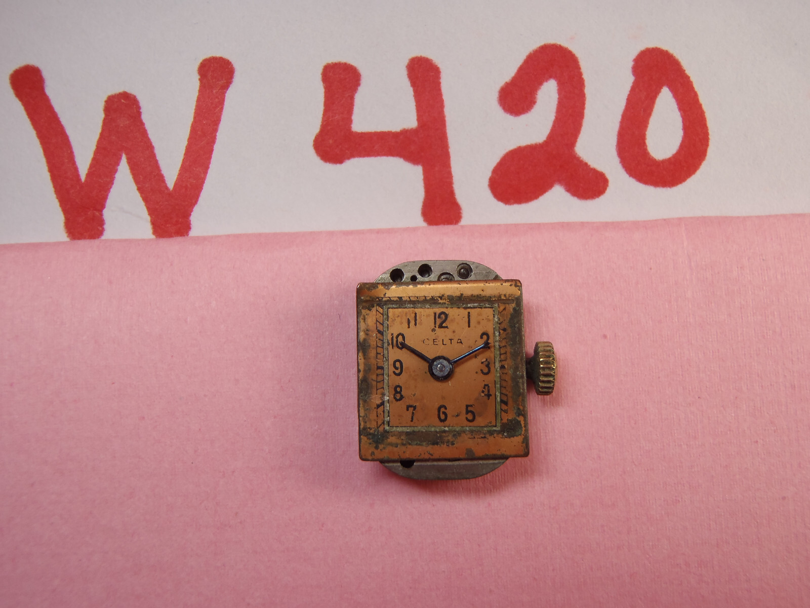 Vintage Milus Watch Movement YXS Manual Not Working Fully Wound 16mm x 12mm