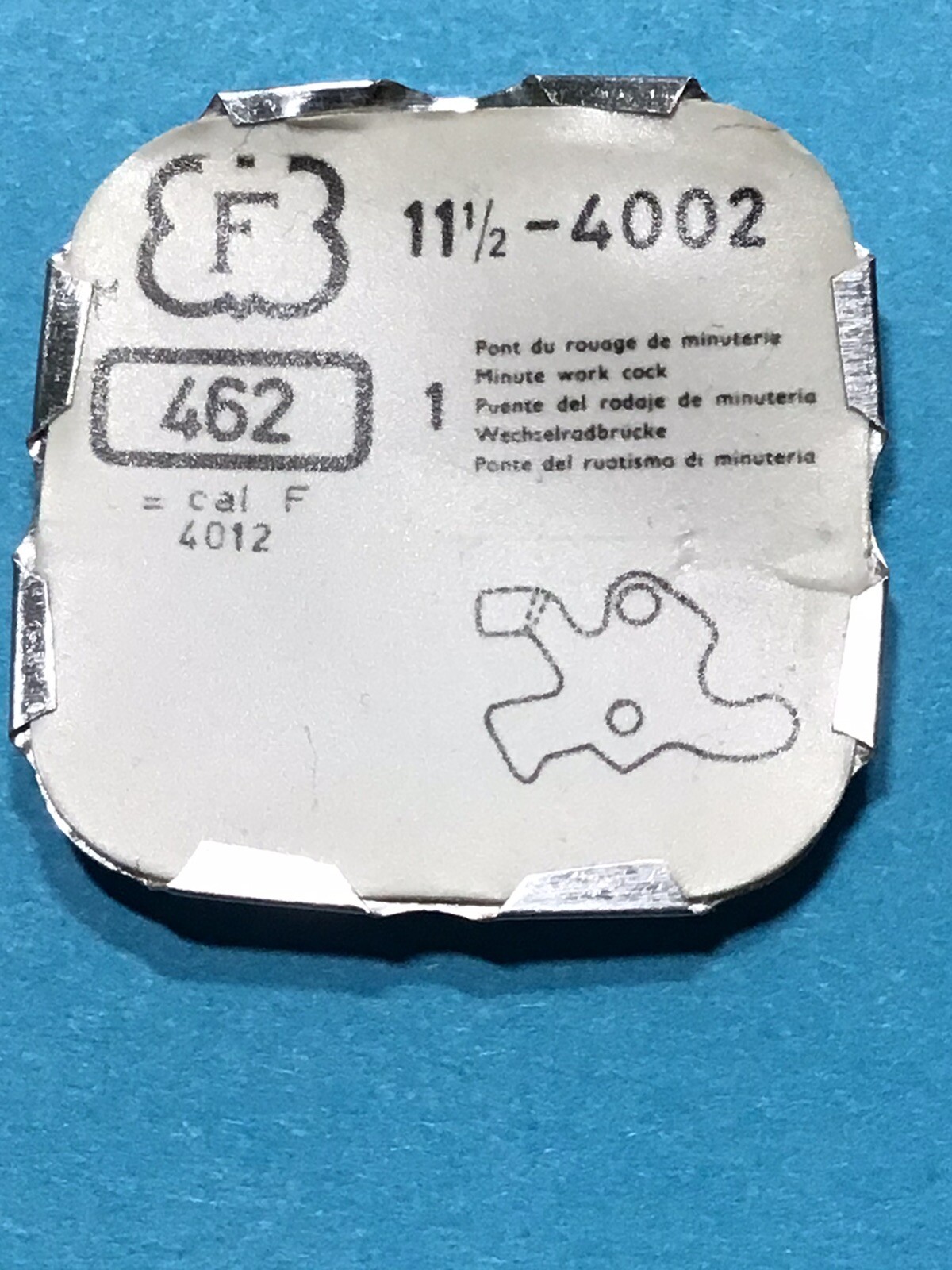 Felsa 11.5”’ ligne 4002 4012 Minute Work Cock #462