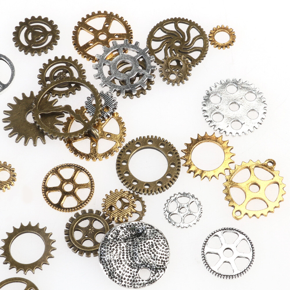 36 Grams Vintage Watch Parts Pieces for Crafting Steampunk Jewelry Altered Art