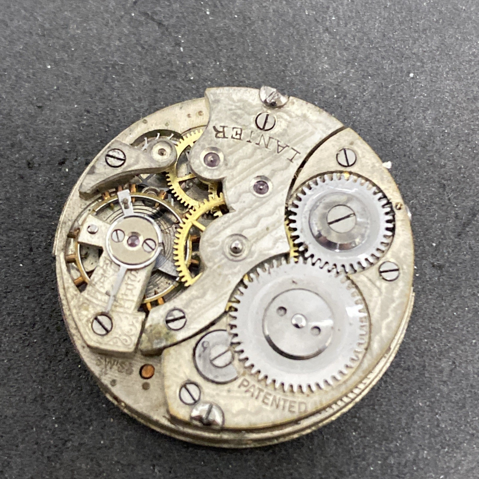 Lanier Pocket Watch Movement Size 0s Swiss Hunter Antique Parts F8563