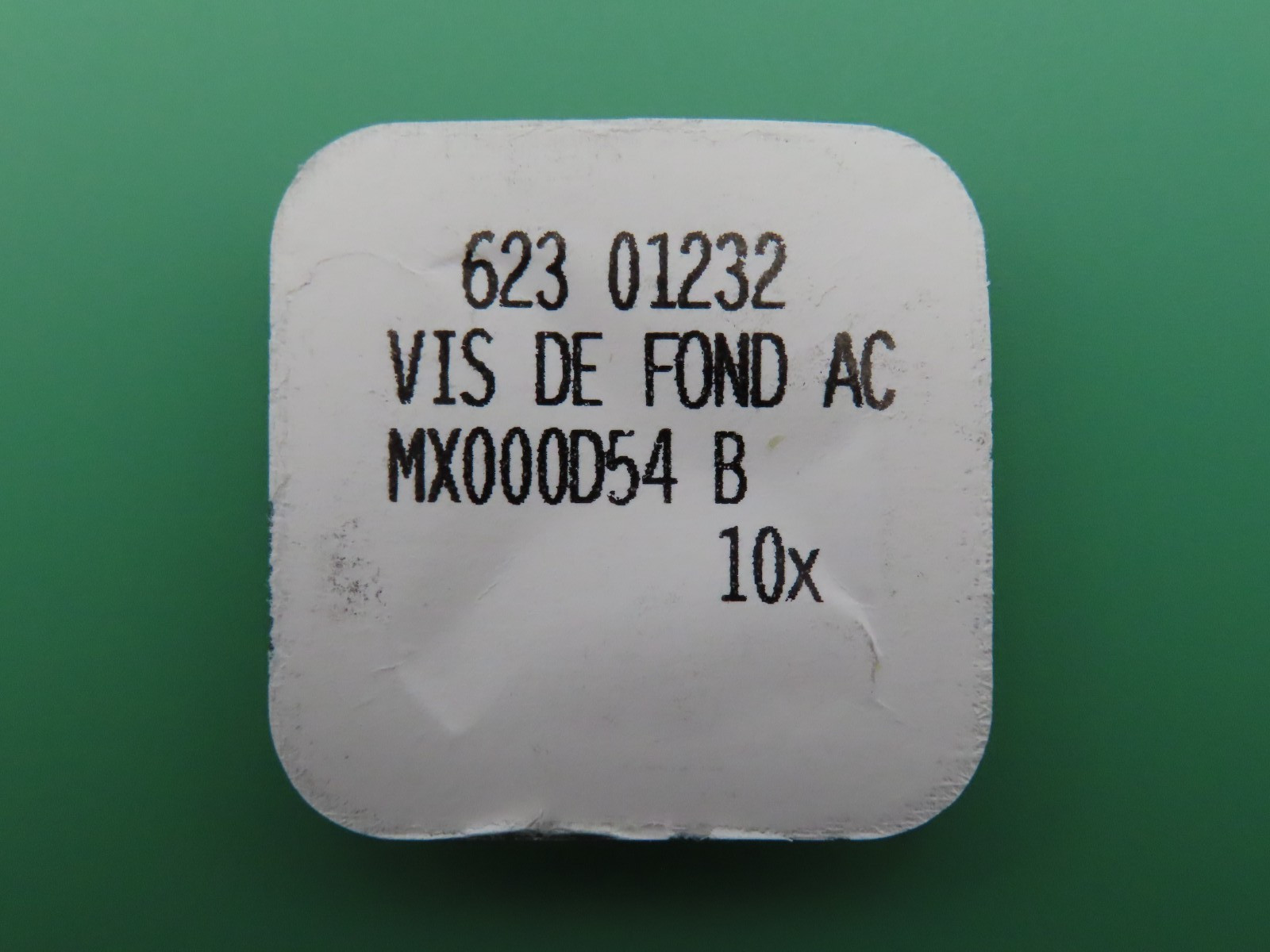 Cartier Vis De Fond AC Pack of 10 Screws 623 01232 MX000D54 B 10x NOS Genuine