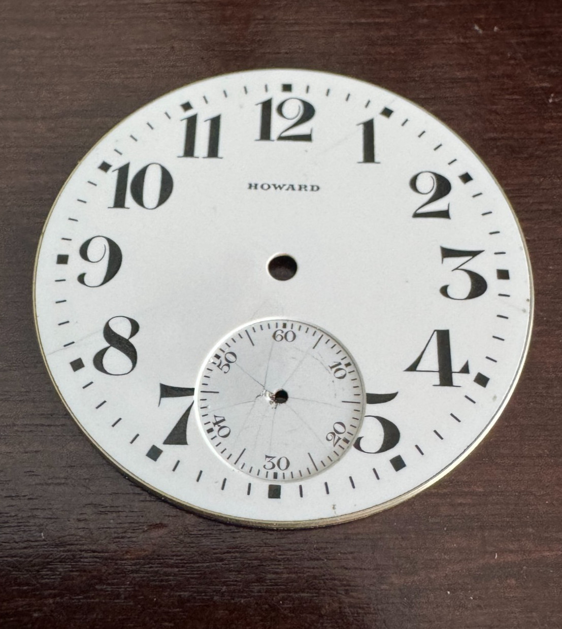 VINTAGE 16 SIZE HOWARD SERIES 11 POCKET WATCH PORCELAIN DIAL