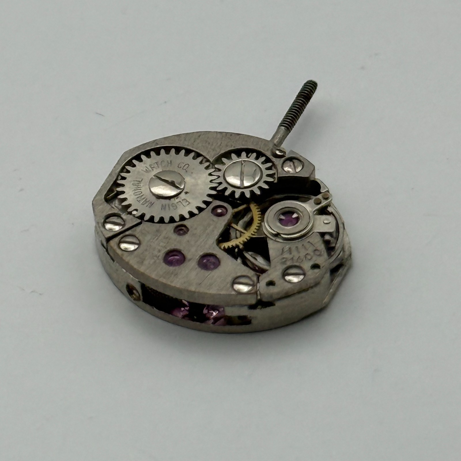 PUW 1175 Watch Movement Elgin Watch 17J Swiss Manual Wind Parts Repair 12.9mm