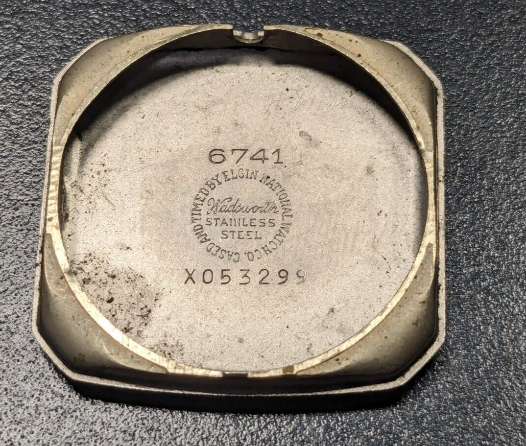Vintage Elgin National Watch Stainless Steel Case Back – 6741 – Wadsworth