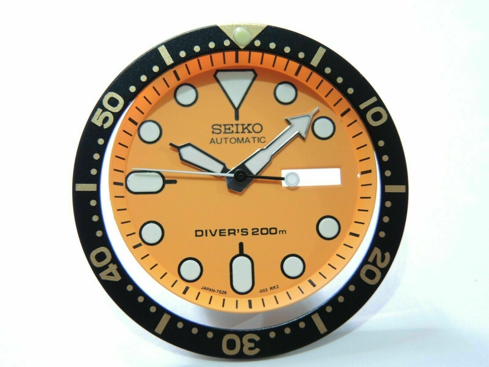 NEW ORANGE DIAL,MINUTE TRACK,HANDS,INSERT LARGE DIVERS SKX011J /SKX007 /NH36