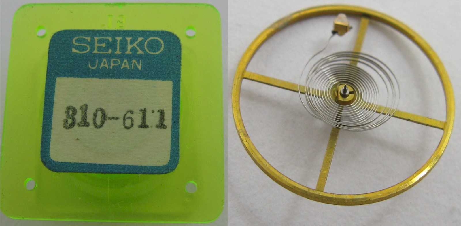 Seiko 310 611 watch part: damaged balance wheel fit: 6105 6138 6139 6106 6119 ..