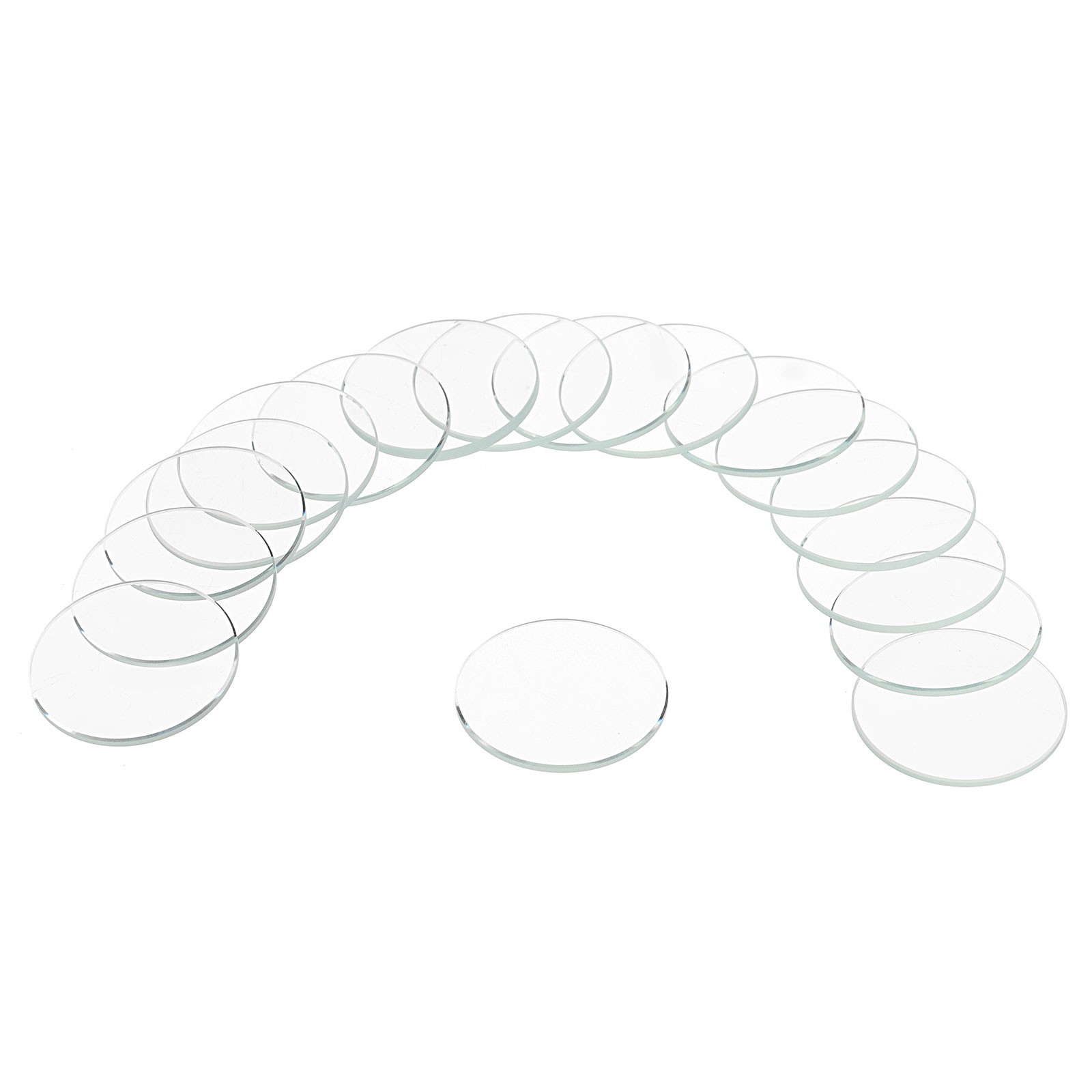 18pcs Watch Crystal Glass Lens 25mm Flat Round Glass Watch Face Crystals Lens